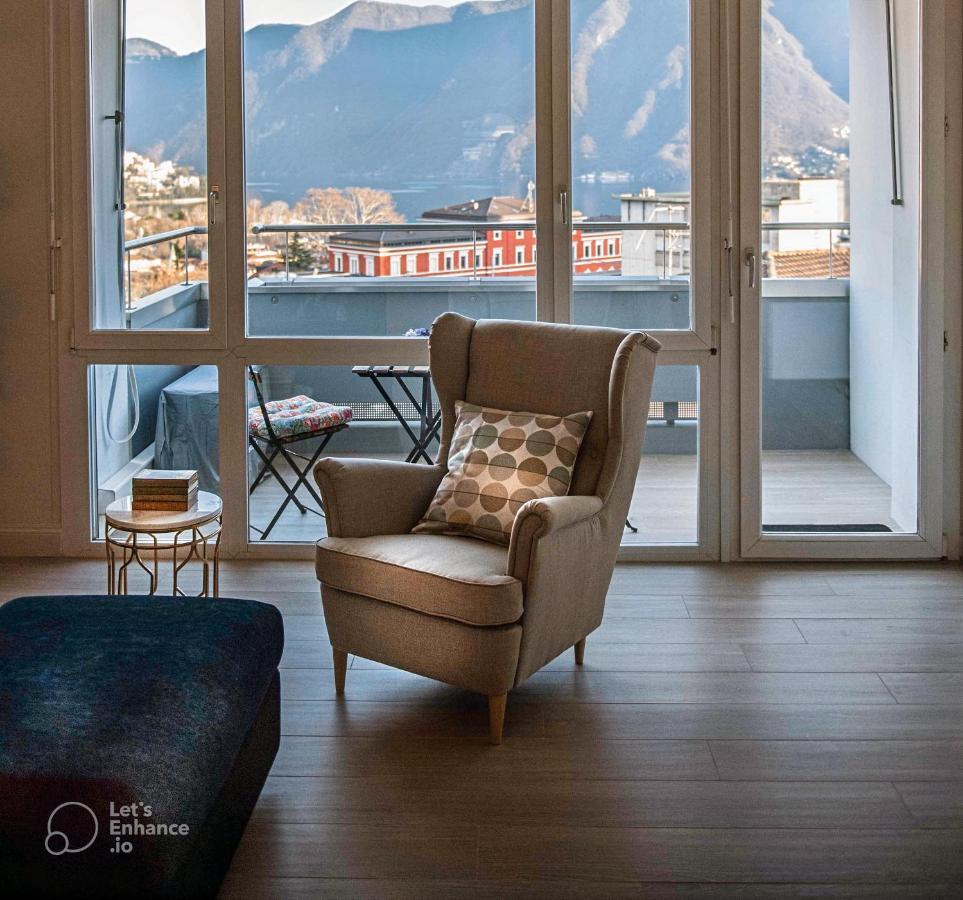 Lakeview Panorama Penthouse With Washer & Dryer Lugano Esterno foto